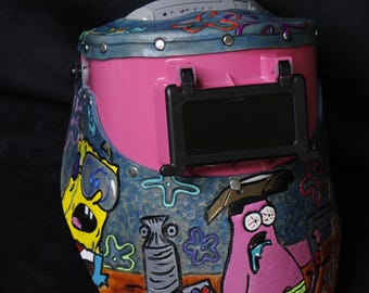 Maska spawalnicza, czepek spawalniczy, #customleathermask, kaptur spawalniczy, sugarscoop, sugarscoopweldingmask, spawanie, osłona twarzy, skórzana maska spawalnicza