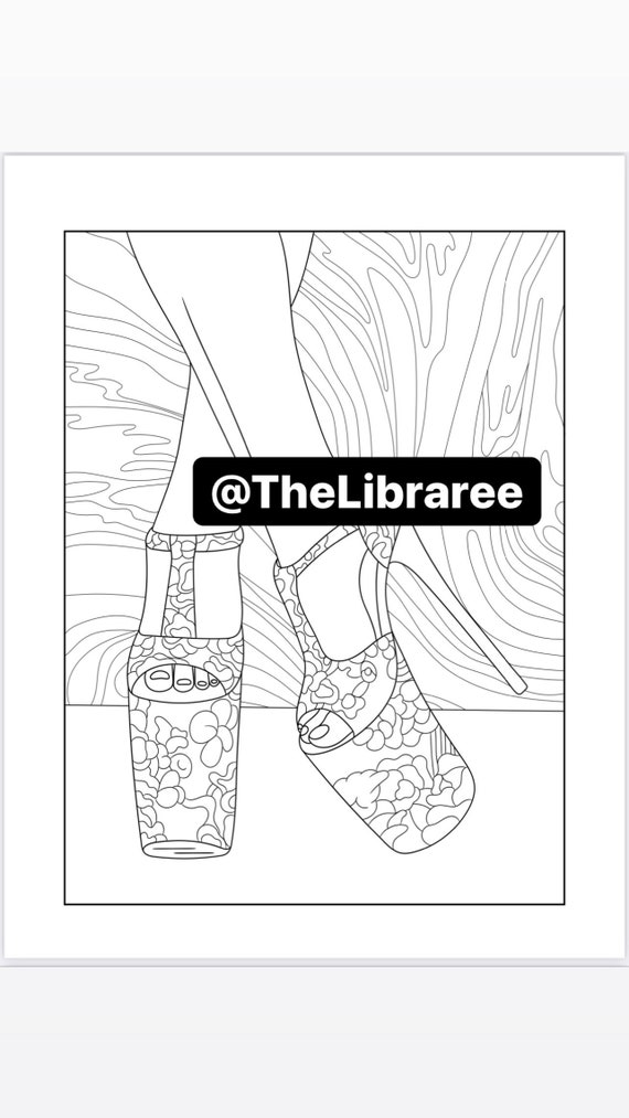 Shoe Coloring Page Printable Shoe Coloring Page Adult - Etsy