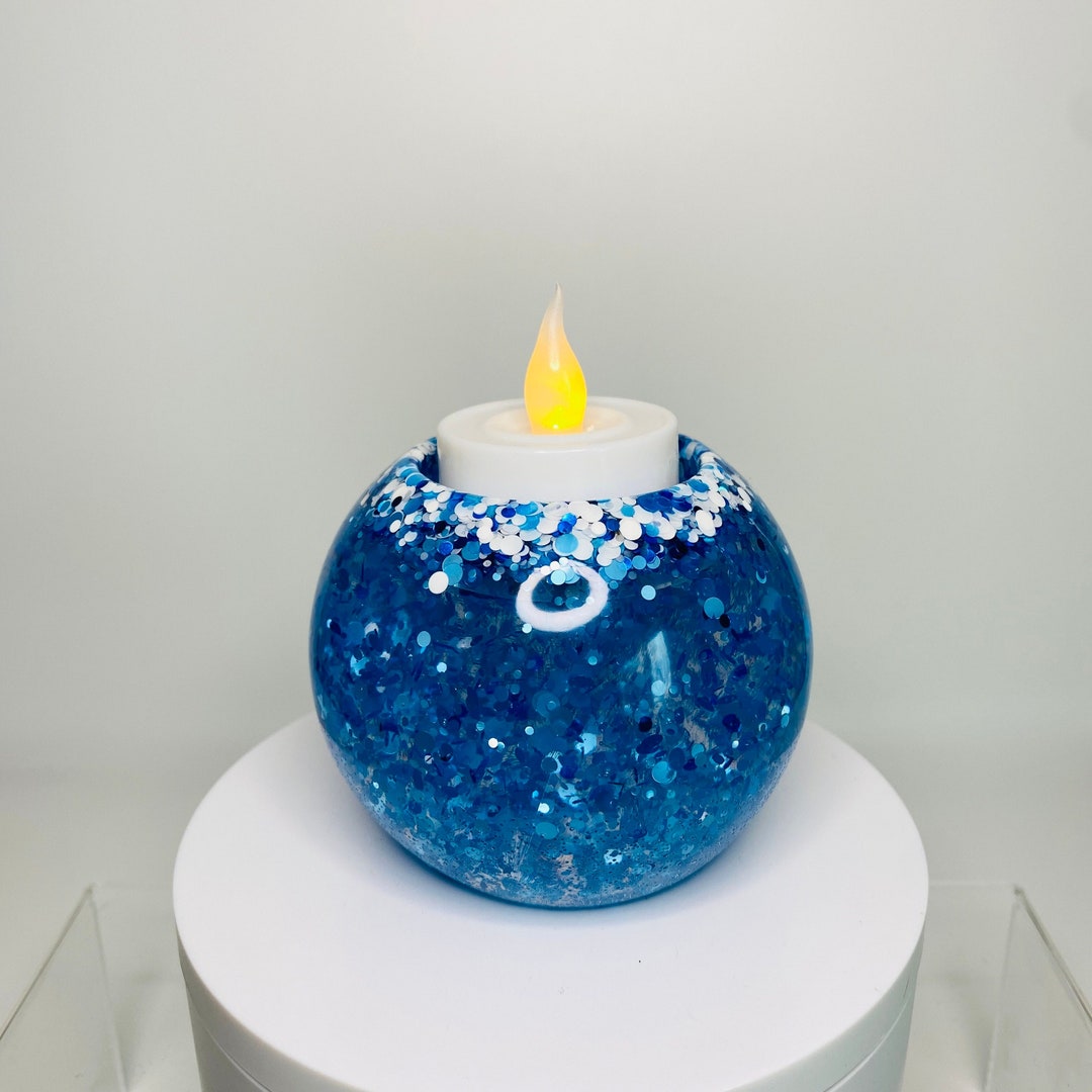 Ocean Blue Tealight Candle Holder Etsy