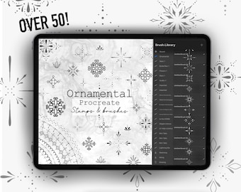 Ornamental Tattoo , Mandala Procreate Brushes and Stamps - Etsy