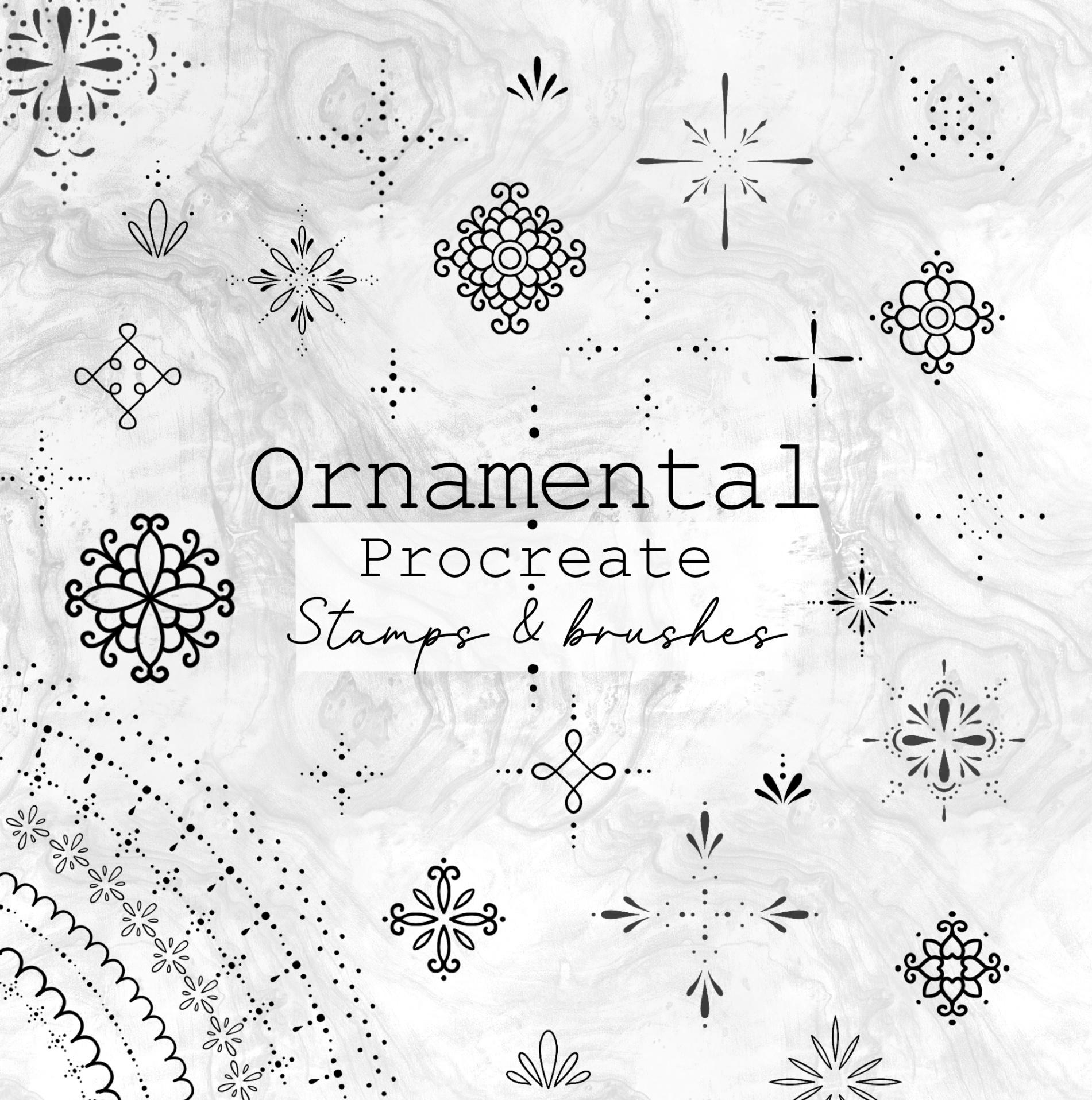 Ornamental Tattoo , Mandala Procreate Brushes and Stamps - Etsy