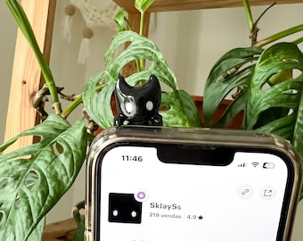 PHONE BUDDY - handgemachter Ton Freund - Hippers Handy Freunde - eReader Freund Dekor - süße Handy Dekor Kunst - Ton Computer Handy Hipper