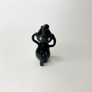 ANXIOUS shadow - stressed desk buddy figurine - anxiety small sculpture - black and white art lover - fantasy emo figurine