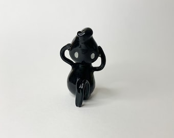 ANXIOUS shadow - stressed desk buddy figurine - anxiety small sculpture - black and white art lover - fantasy emo figurine