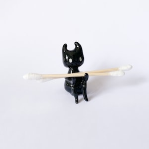 HELPER  - desk buddy decor - pencil holder figurine - black and white sculpture - desk buddy holder - handmade unique piece