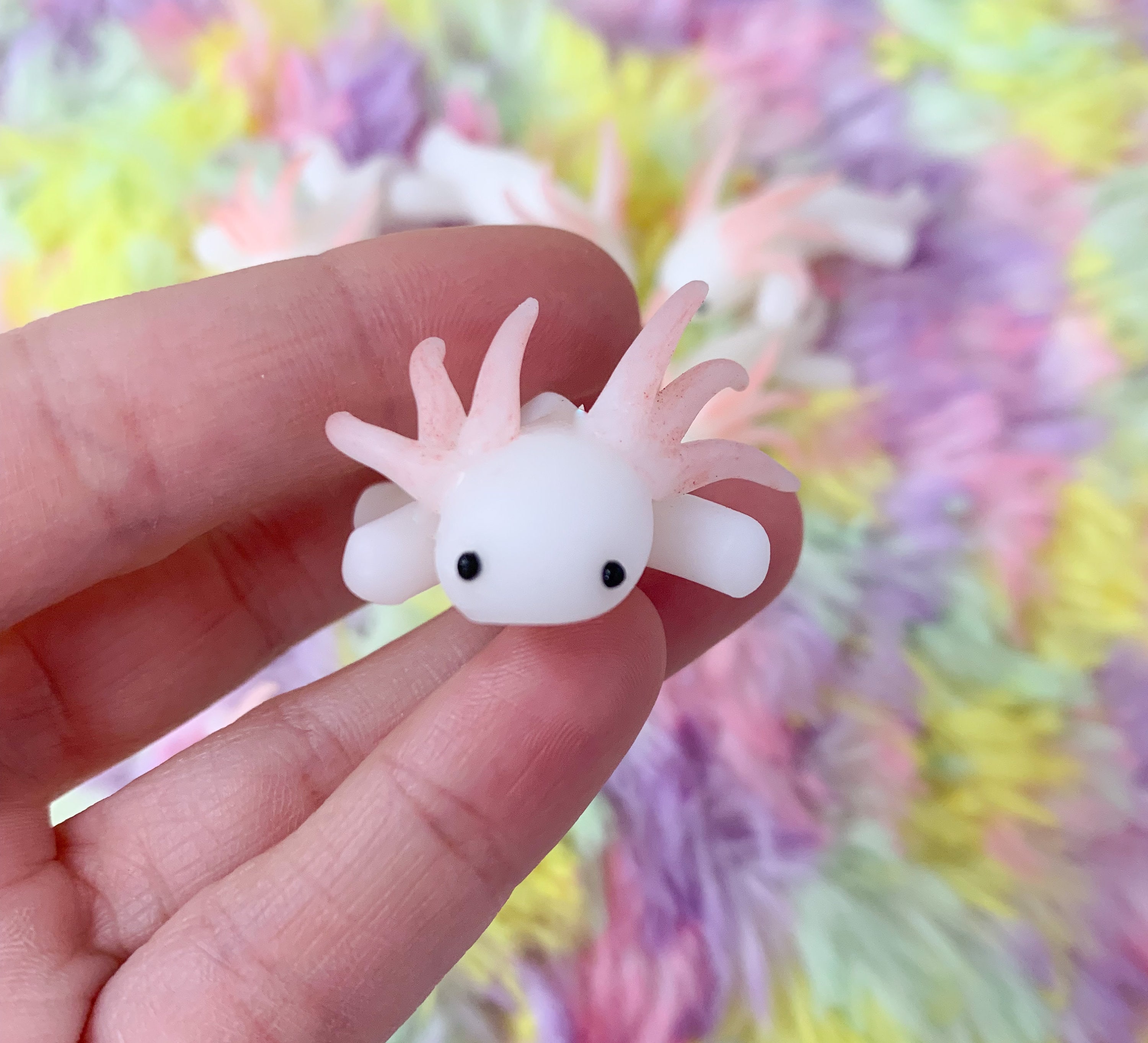 Glass Axolotl Figurine Tiny Axolotl Gifts Miniature Axolotl Decor