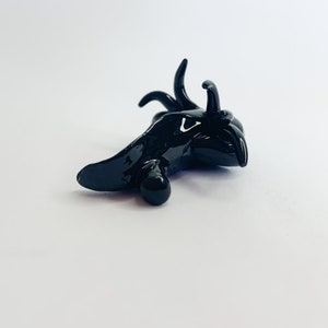 Dark axolotl sculpture dark Emo axolotl goth axolotl creature black axolotl figurine axolotl doll figure salamander figurine image 4