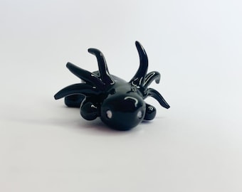 Dark axolotl sculpture - dark Emo axolotl - goth axolotl creature - black axolotl figurine - axolotl doll figure - salamander figurine