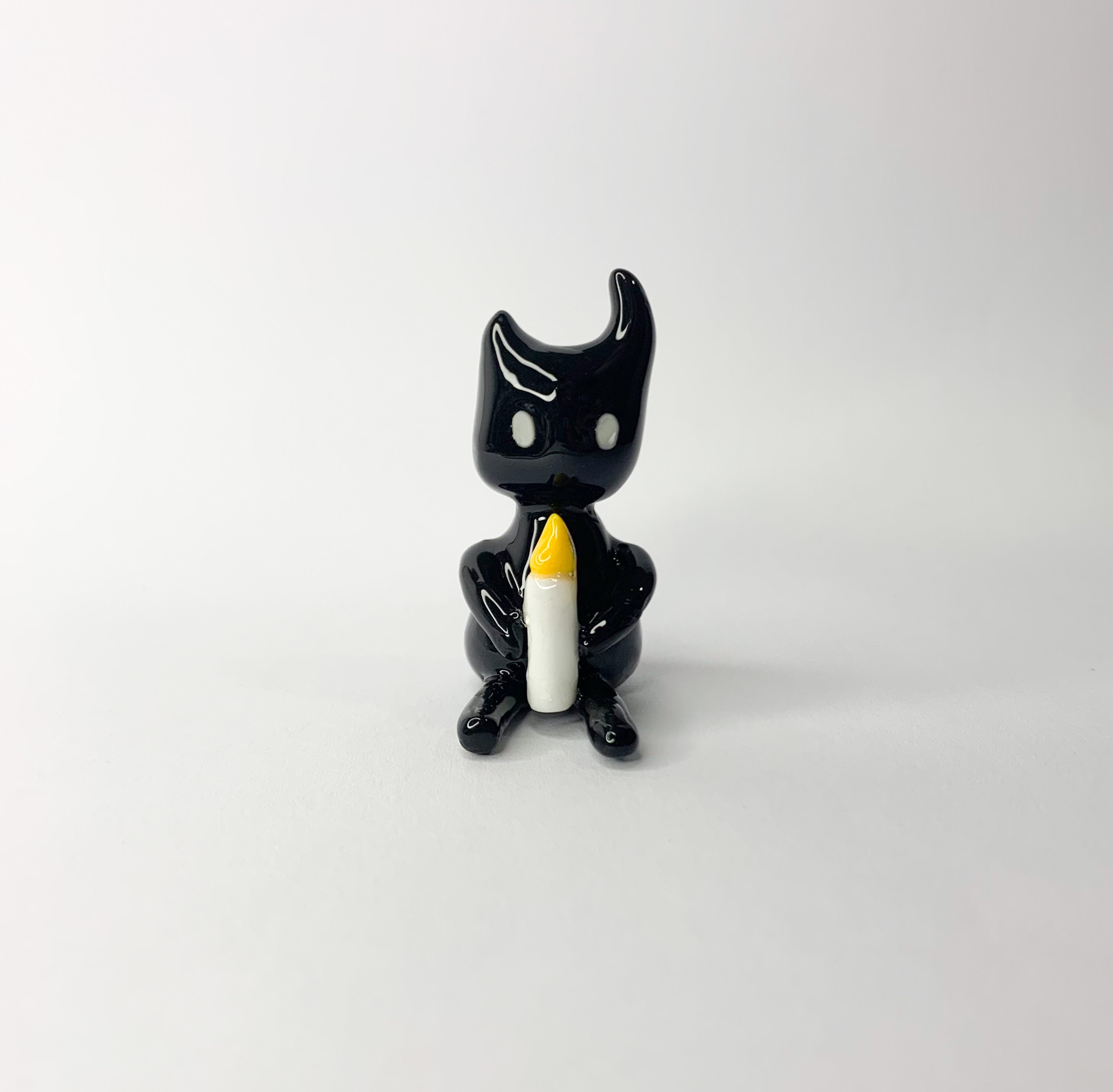 HAPPY BIRTHDAY - birthday gift sculpture- handmade figure for birthdays - desk buddy decor - black and white art for anniversary