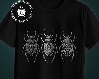 Käfer Shirt - Goblincore ägyptischer Skarabäus Shirt, Weirdcore Shirt