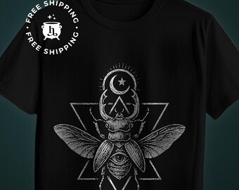 Käfer Shirt - Goblincore ägyptischer Skarabäus Shirt, Weirdcore Shirt