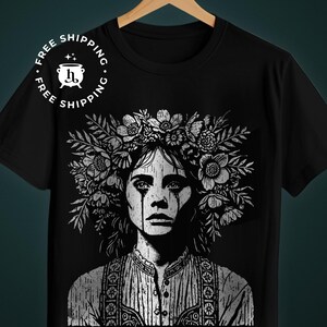 Midsommar Folk Horror Linocut Shirt image 1