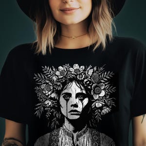 Midsommar Folk Horror Linocut Shirt image 2