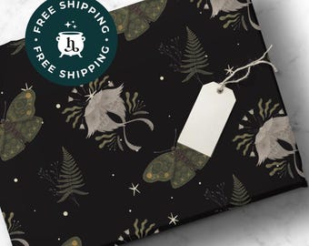 Mystic Luna Moth Dark Acidemia Wrapping Paper