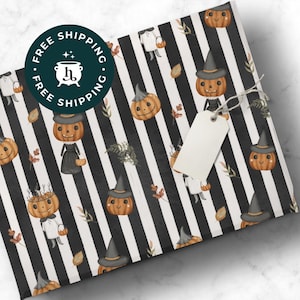 Papel de regalo de Halloween de Más allá del jardín – Papel de regalo para rellenar cestas de Halloween