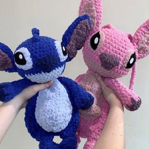 Blue + Pink Alien Lovey Pattern