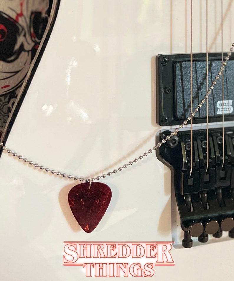 Eddie Munson Necklace Stranger Things Guitar Pick Necklace Etsy