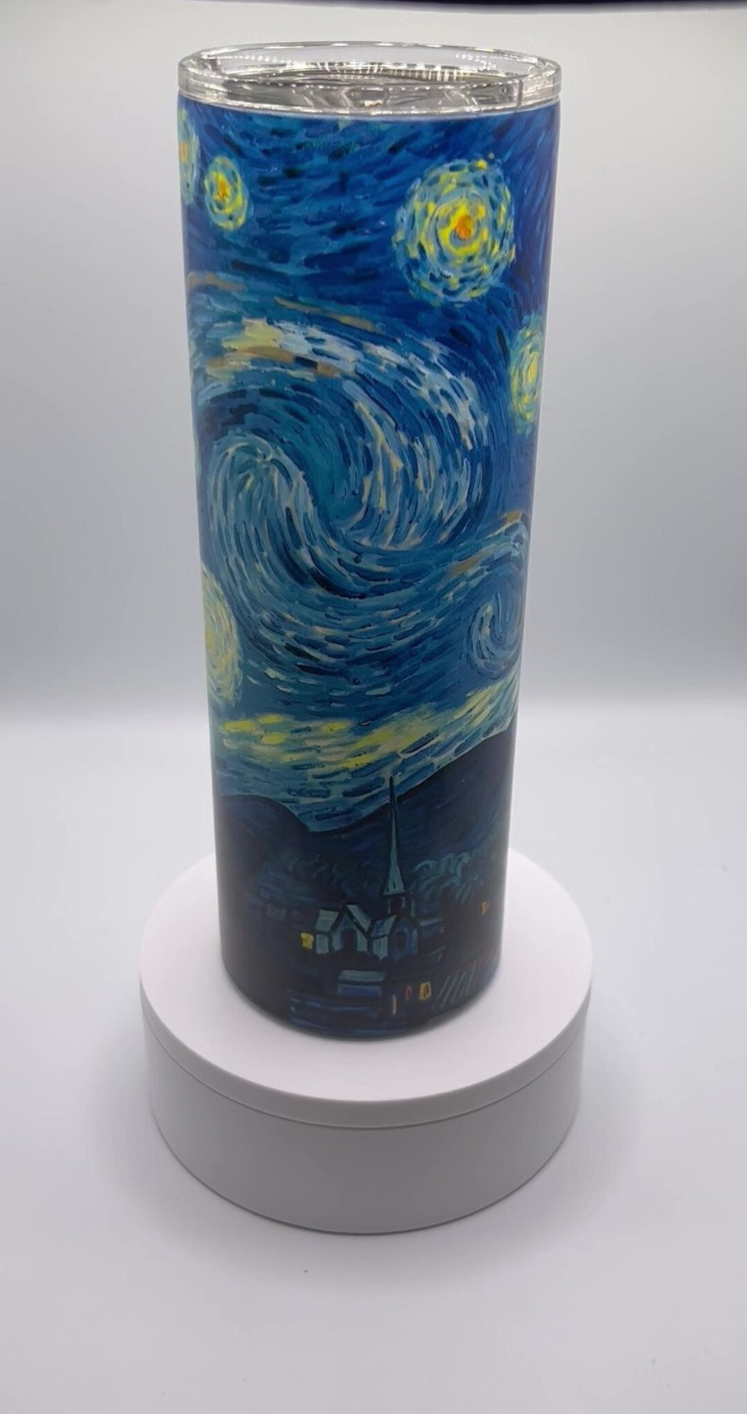 Vincent Van Gogh the Starry Night 20oz Skinny Glow in the Dark Etsy
