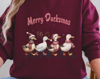 Christmas Ducks Sweatshirt, Funny Farm Animal Shirt