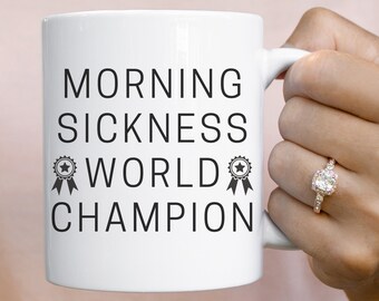Funny pregnancy gift for wife, Pregnancy gift friend, Funny Morning Sickness Pregnancy Mug, Pregnancy Care Package, Pregnancy Announcement