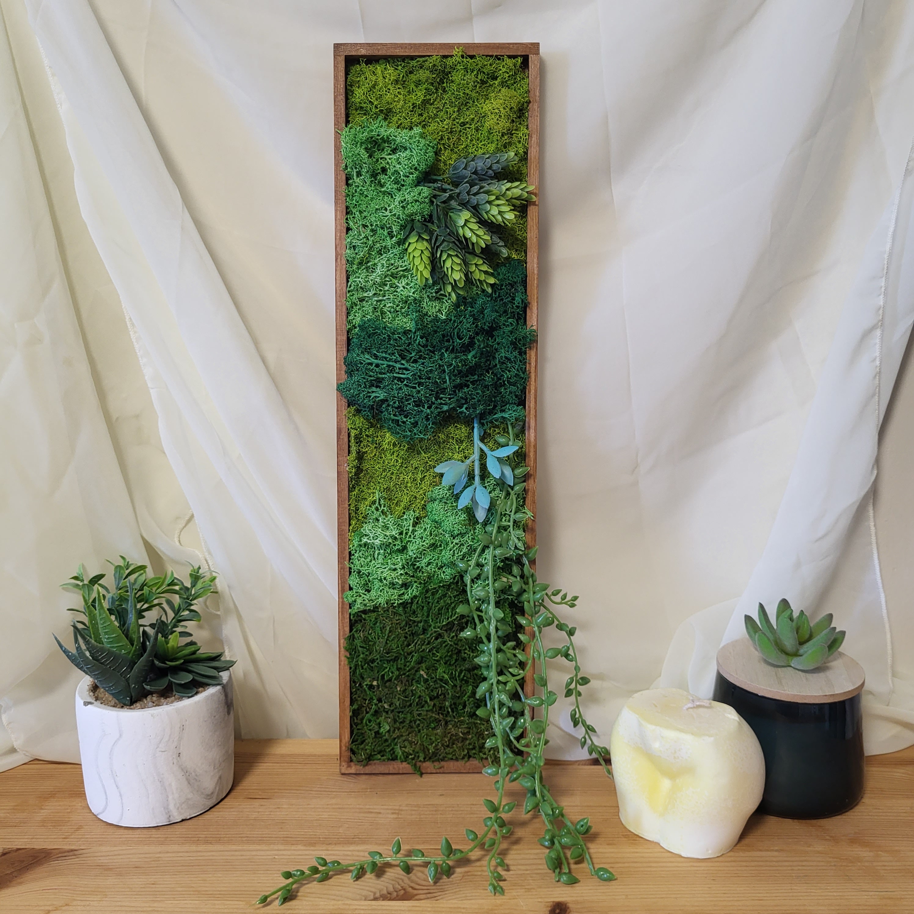  DECHOUS 4pcs Artificial Moss Decor Artificial Board Moss Wall  Panel Wall Art Preserved Wall Panels Wall Hanging Decor Artificial Wall  Fake Grass Rug Wall Mural Indoor Plastic Green Grass : Home