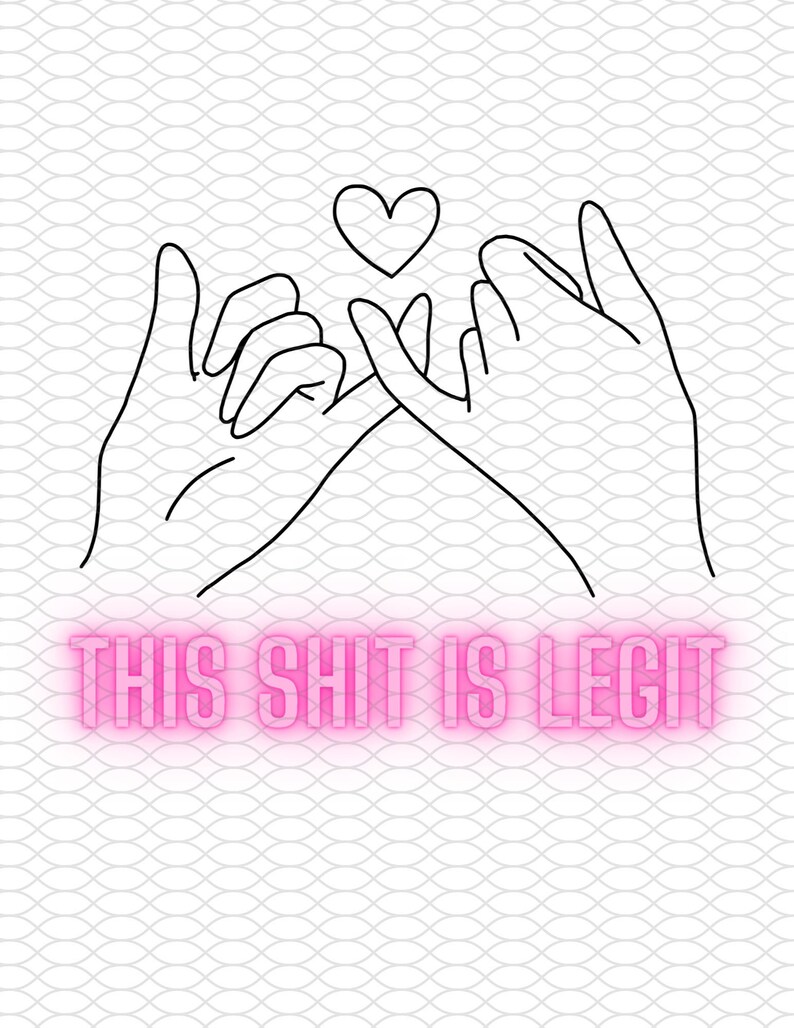 Pinky Promise Legit PNG Simple Pink Etsy