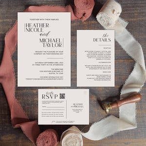 Conjunto de convites engraçados RSVP modelo editável | Modelo Canva | Engraçado, Casamento, QR Code RSVP | DOWNLOAD DIGITAL