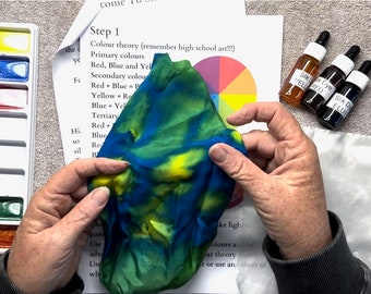 Silk Painting DIY Kit, Paint A Scarf, Silk Painting, Silk Scarf Paint At Home, Art And Craft Kit, Relaxing Mindful Art Class