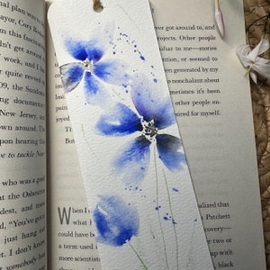 Bookmarks, Unique Original Artworks Hand Painted, Flowers, One Of A Kind, Gift For Her, Book Worm, Book Lover, Unique Gift Hand Made