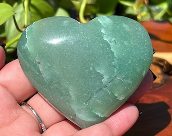 Prachtig groen kwartshart!