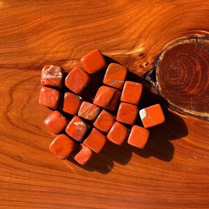One (1) Red Jasper Cubed Tumble (Random Pull)