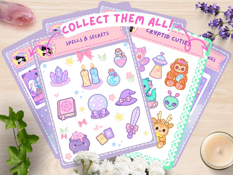 Kawaii Cryptid Cuties Sticker Sheet – Plush Style Vinyl Decals - Etsy