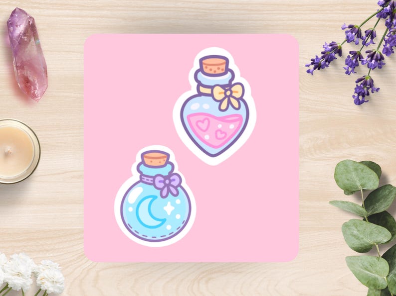 Kawaii Witch Altar Sticker Sheet | Pastel Goth Stickers - Etsy