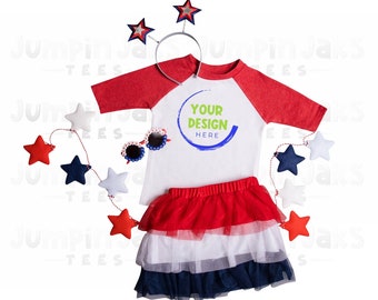 fourth of july raglan shirt