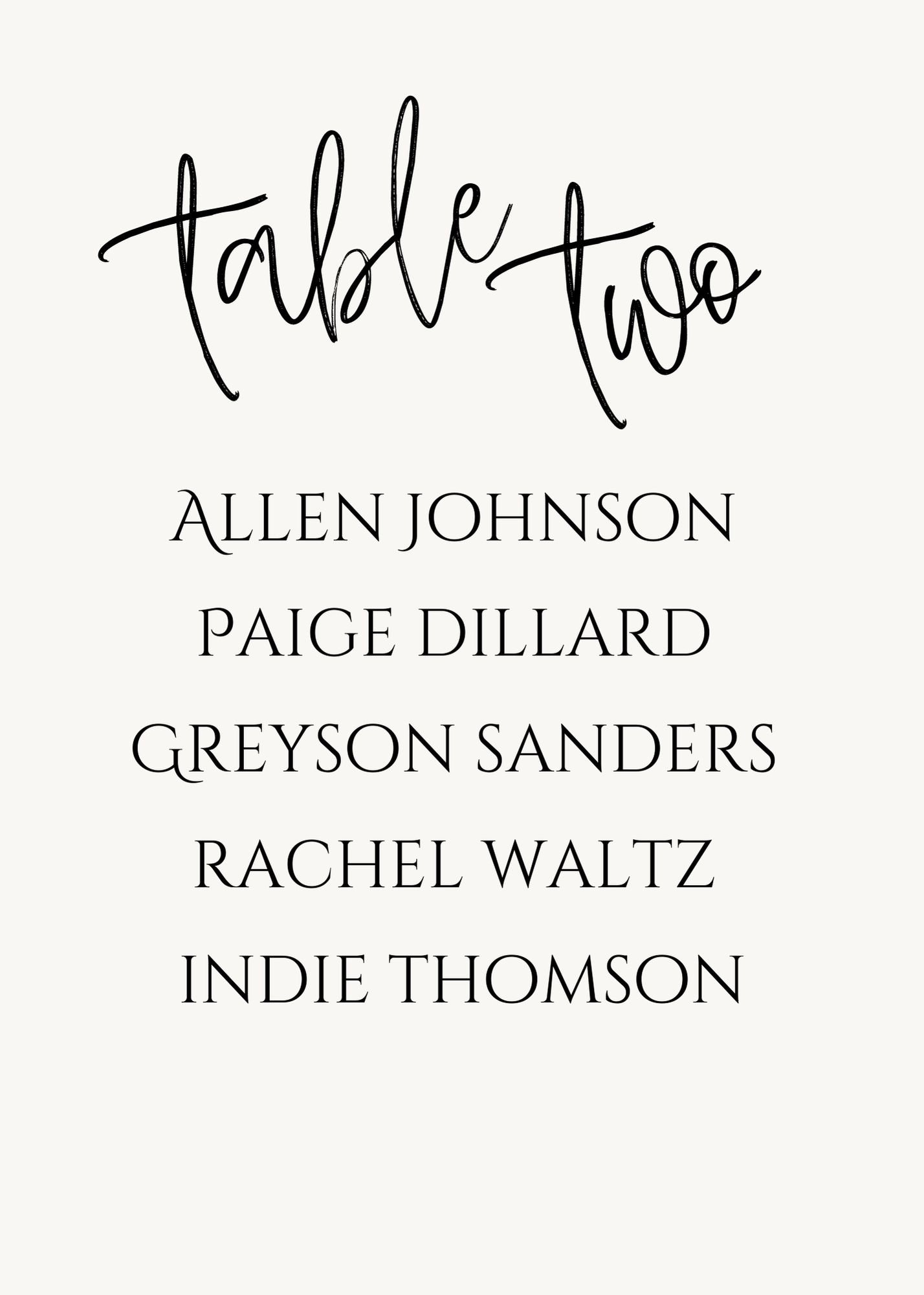 Table Labels - Etsy