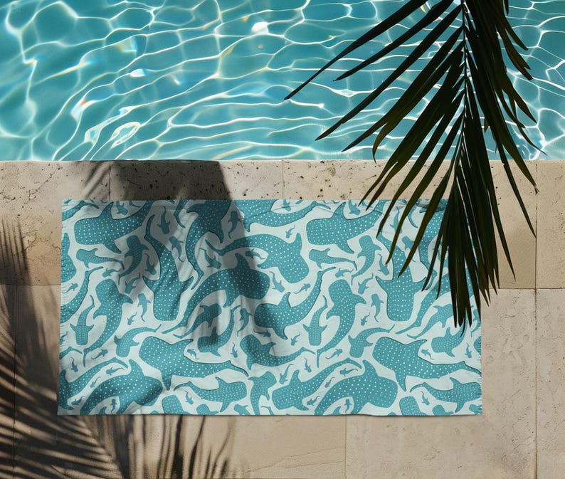 Whale Shark Summer Beach Towels: Polyester Poolside Accessory image 3