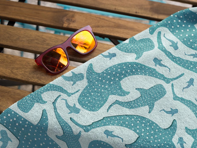 Whale Shark Summer Beach Towels: Polyester Poolside Accessory image 2