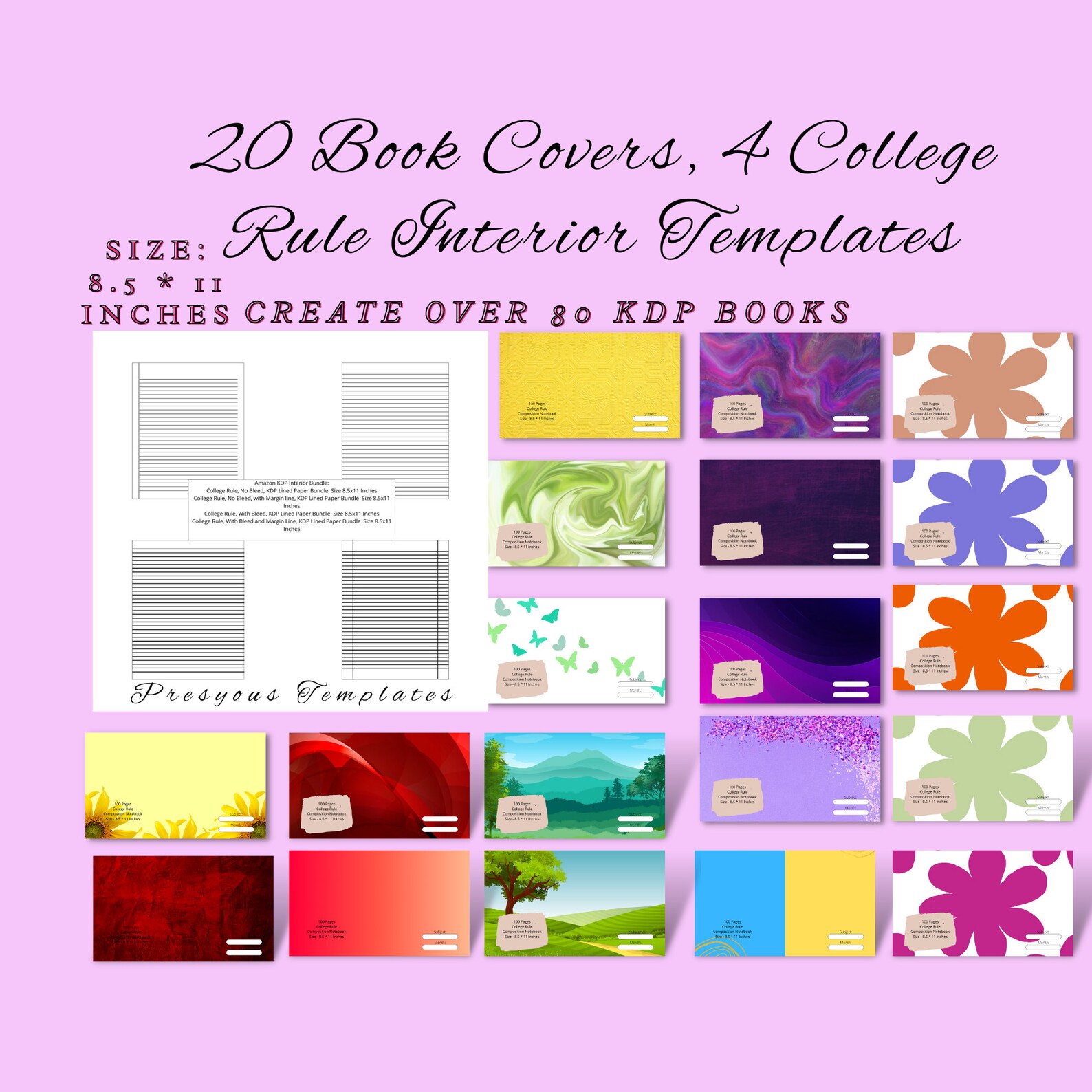 Low Content Book Cover and Interior Bundle, Create Over 80 KDP Books ...