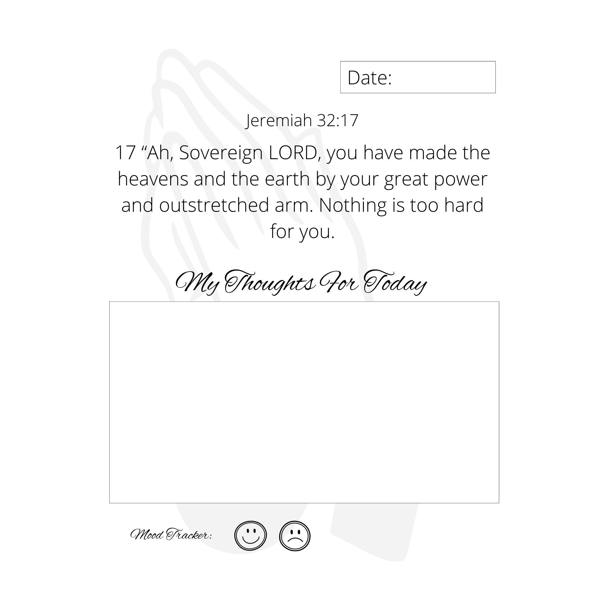 20 Page Printable Prayer Journal Pages Size 8 511 Inches Etsy