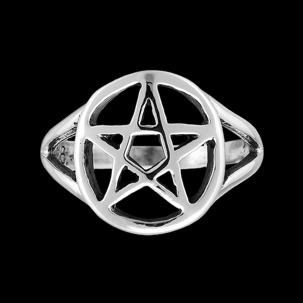 Star Ring, 925 Sterling Silver Ring, 5 point Ring, Size 7 Ring, Pentagram Ring, Stars Ring