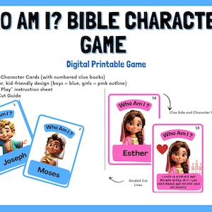 Who Am I? Bible Character Game | JW Kids Printable | Digital Convention Activity | Bible Learning for Kids Family Worship
