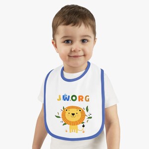 ライオンデザインのかわいいベビービブ、授乳用、保育の必需品、楽しいベビーシャワーギフト、JW.ORG テーマ