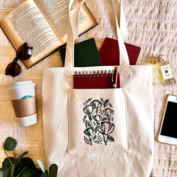 Floral Bounty Black Hand or Shoulder Bag