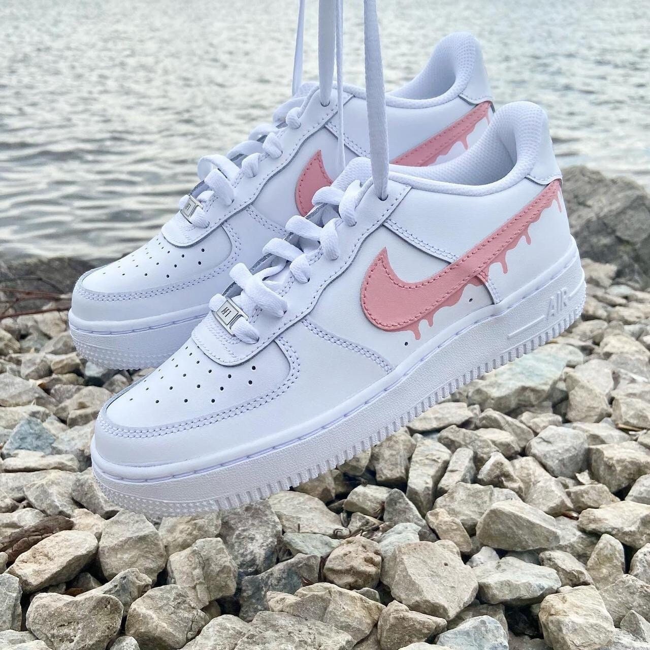 Nike Air Force 1 pink Drip custom – Bendita Customs