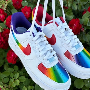 Nike Air Force 1 Low - ‘Airbrush Rainbow’ Custom Painted Shoes