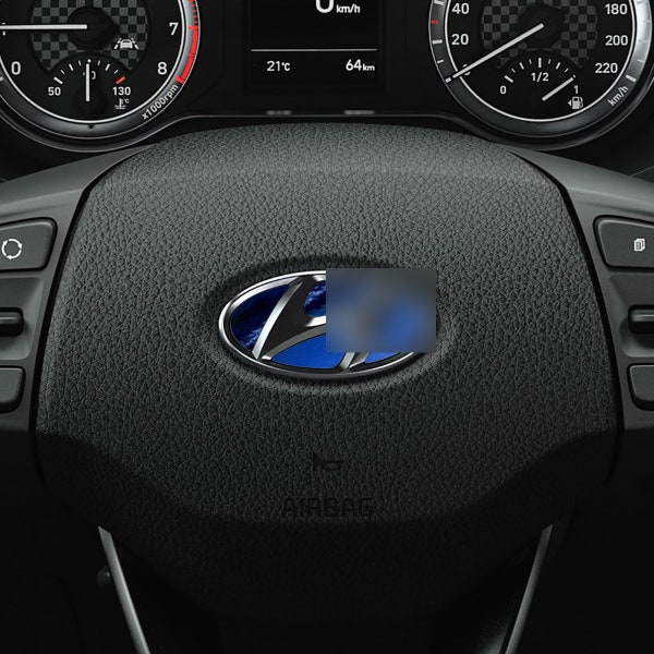 Hy Steering Wheel Metallic Chrome Inlay. 2014-2019 Models.