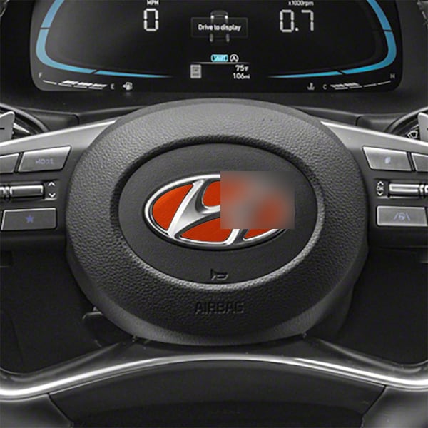 Hy Steering Wheel Brushed Aluminum Metallic Inlay. 2020+ PaIisade Models.