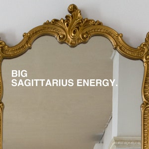 Big Sagittarius Energy. Affirmation Sticker Astrology Mirror Affirmations, Star sign Decal, Sagittarius Decal, Free Shipping