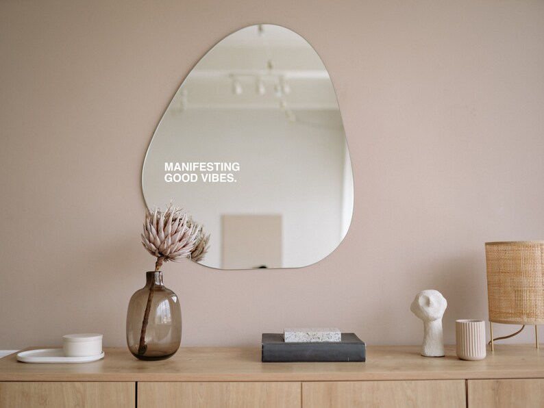 Manifesting Good Vibes Mirror Sticker: Positive Affirmation Decal image 9