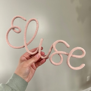 Custom Knitted Wire Name Sign-Personalized nursery name sign, wall hanging-Nursery, Children's, Kid's Room Decor